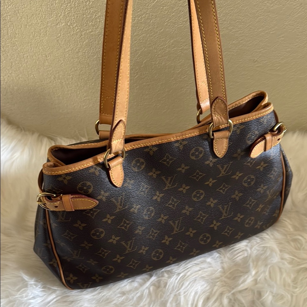 Louis Vuitton Brown Monogram Shoulder Bag with Vachetta Leather